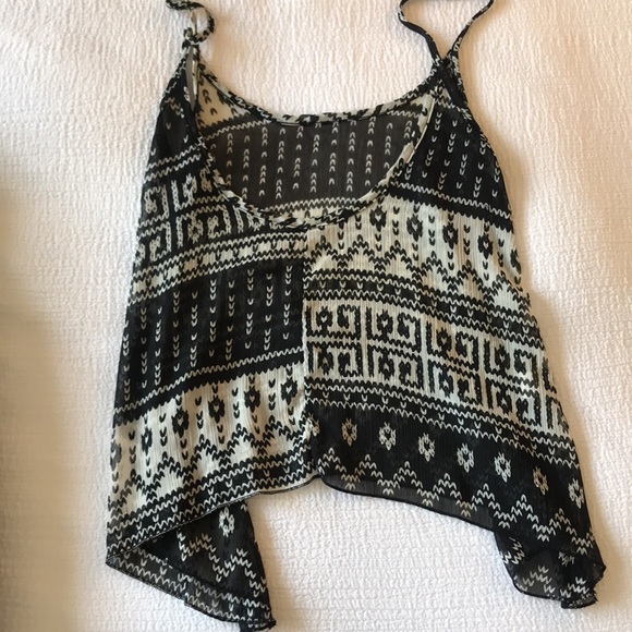 Brandy Melville navy and white patterned tank - Picture 2 of 2